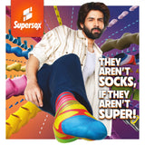 Kartik Aryan wearing colorful socks with a Supersox logo