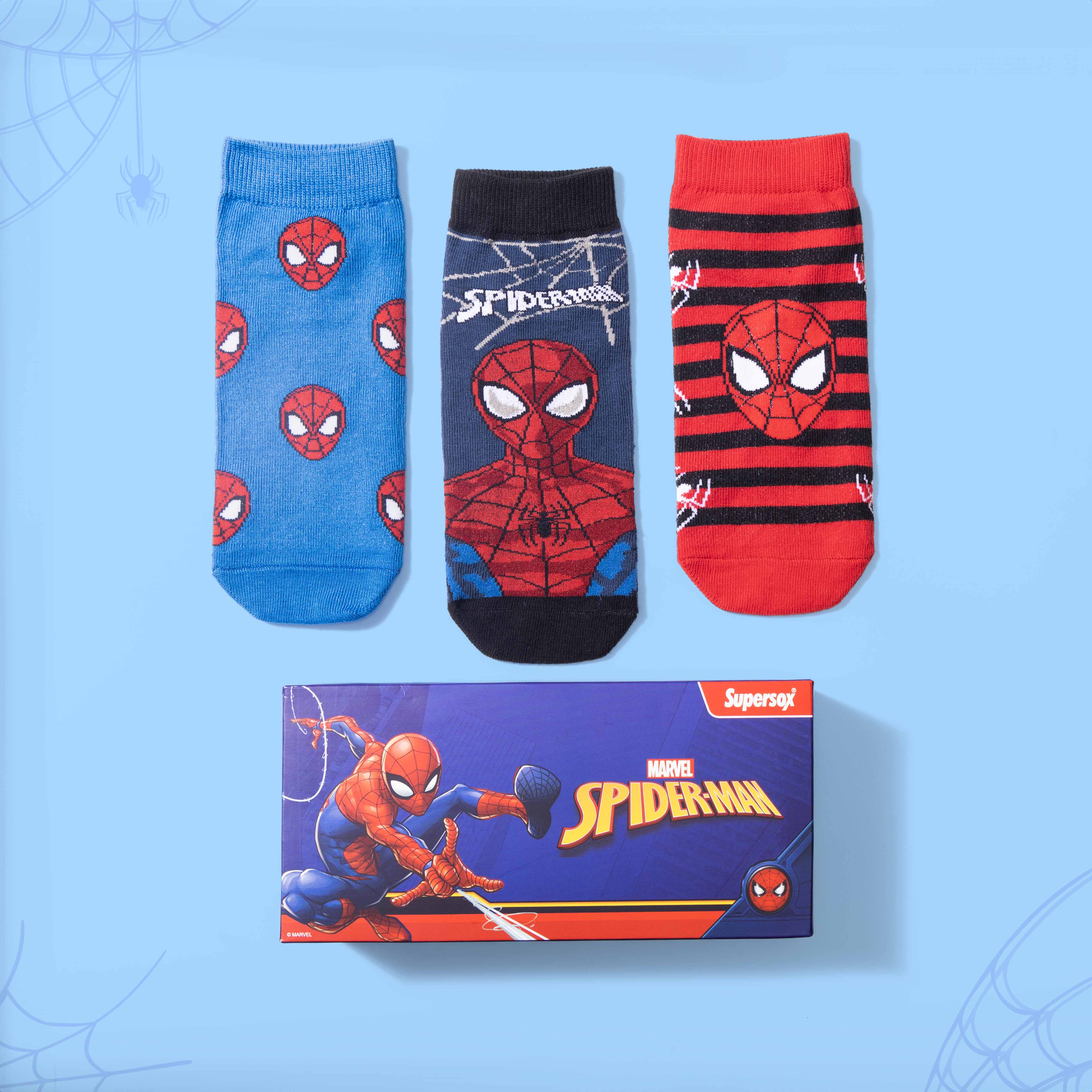 Spiderman Low-Cut Socks for Men (Pack of 3)
