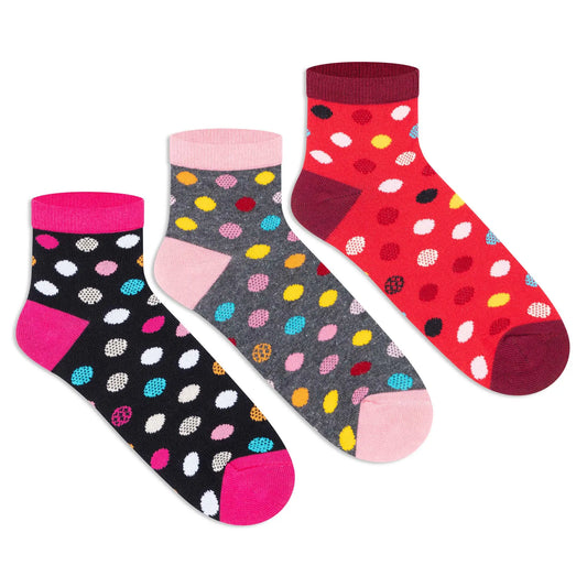 Casual Ankle Socks for Girls (Pack of 3) 2000