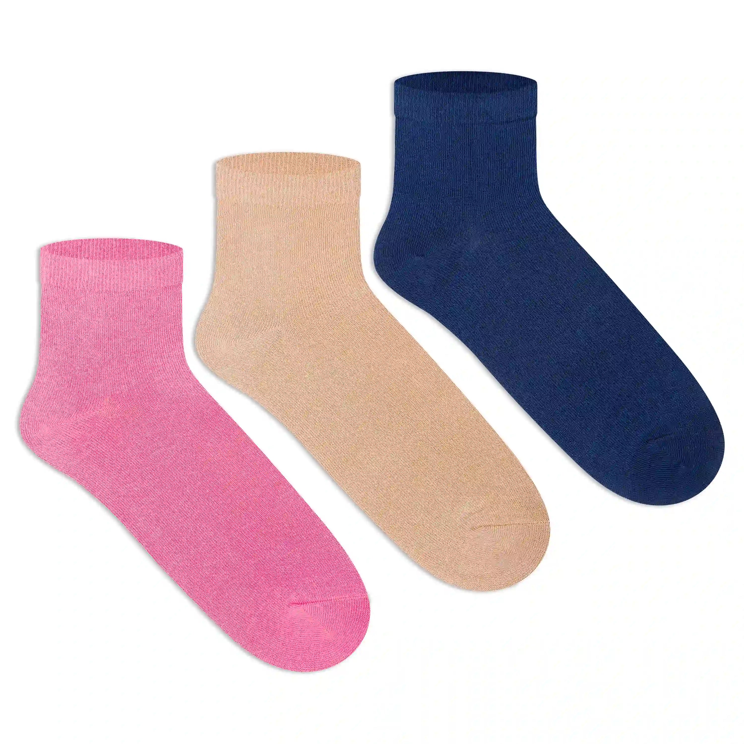 Basic Ankle Socks for Women (Pack of 3)