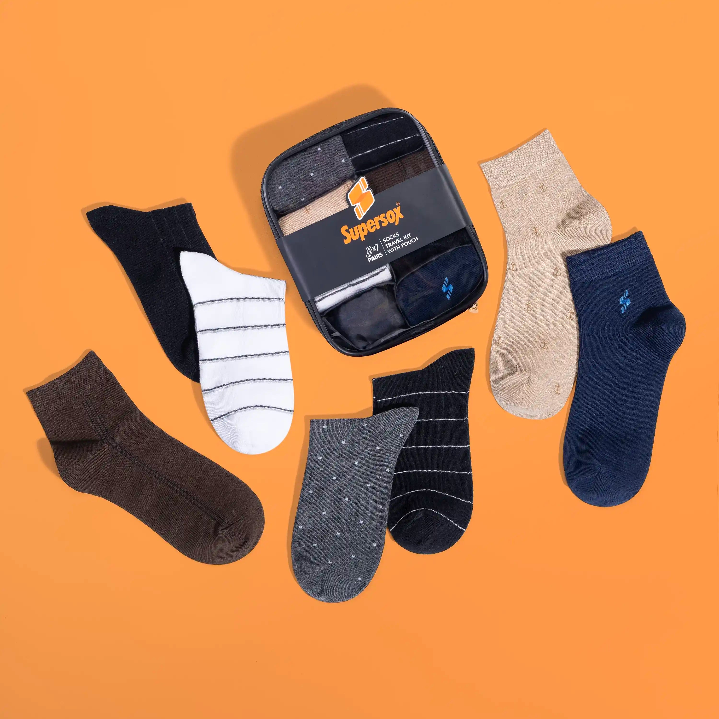 Travel Pack Ankle Socks - Men (Pack of 7)
