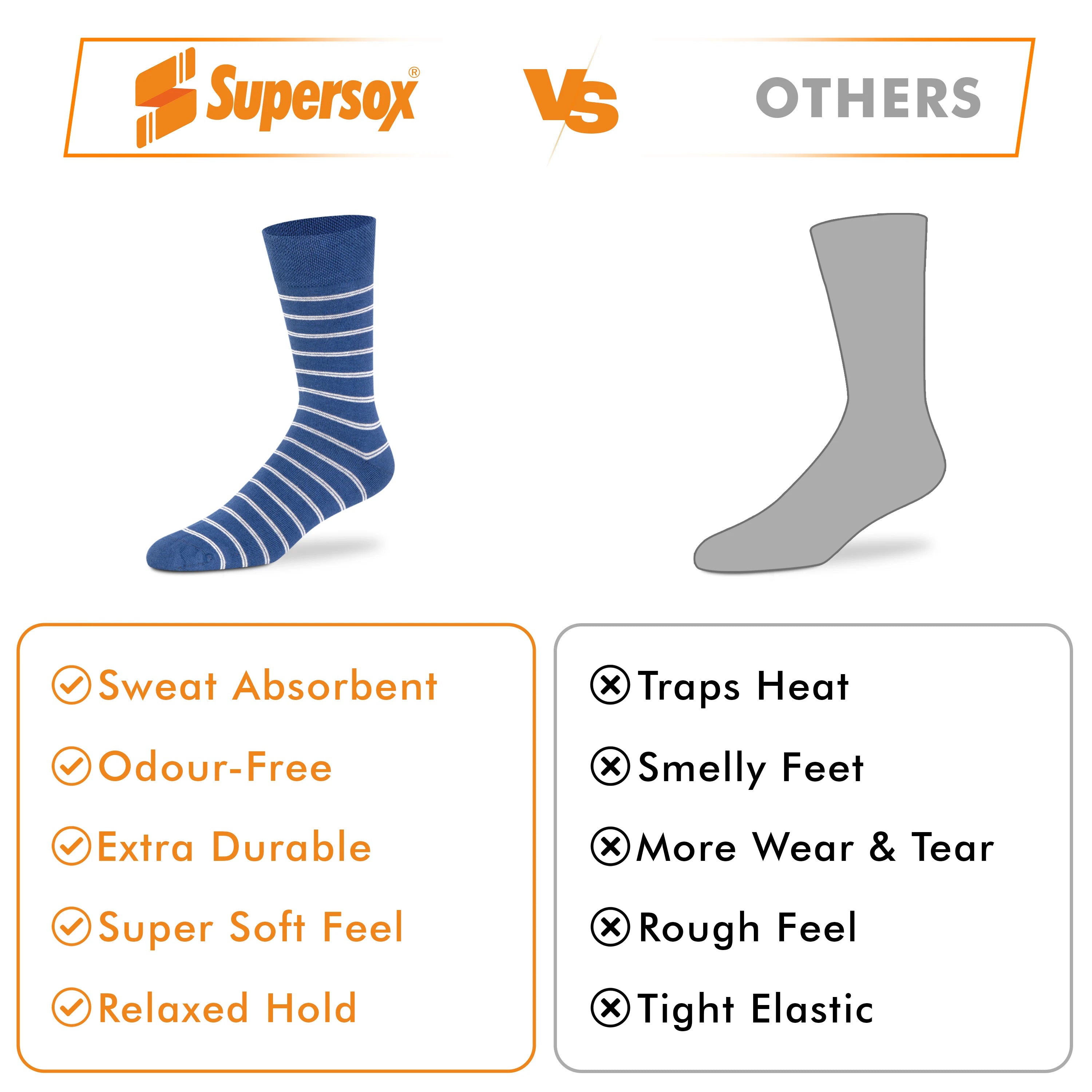 Casual Crew Socks for Men (Pack of 2)