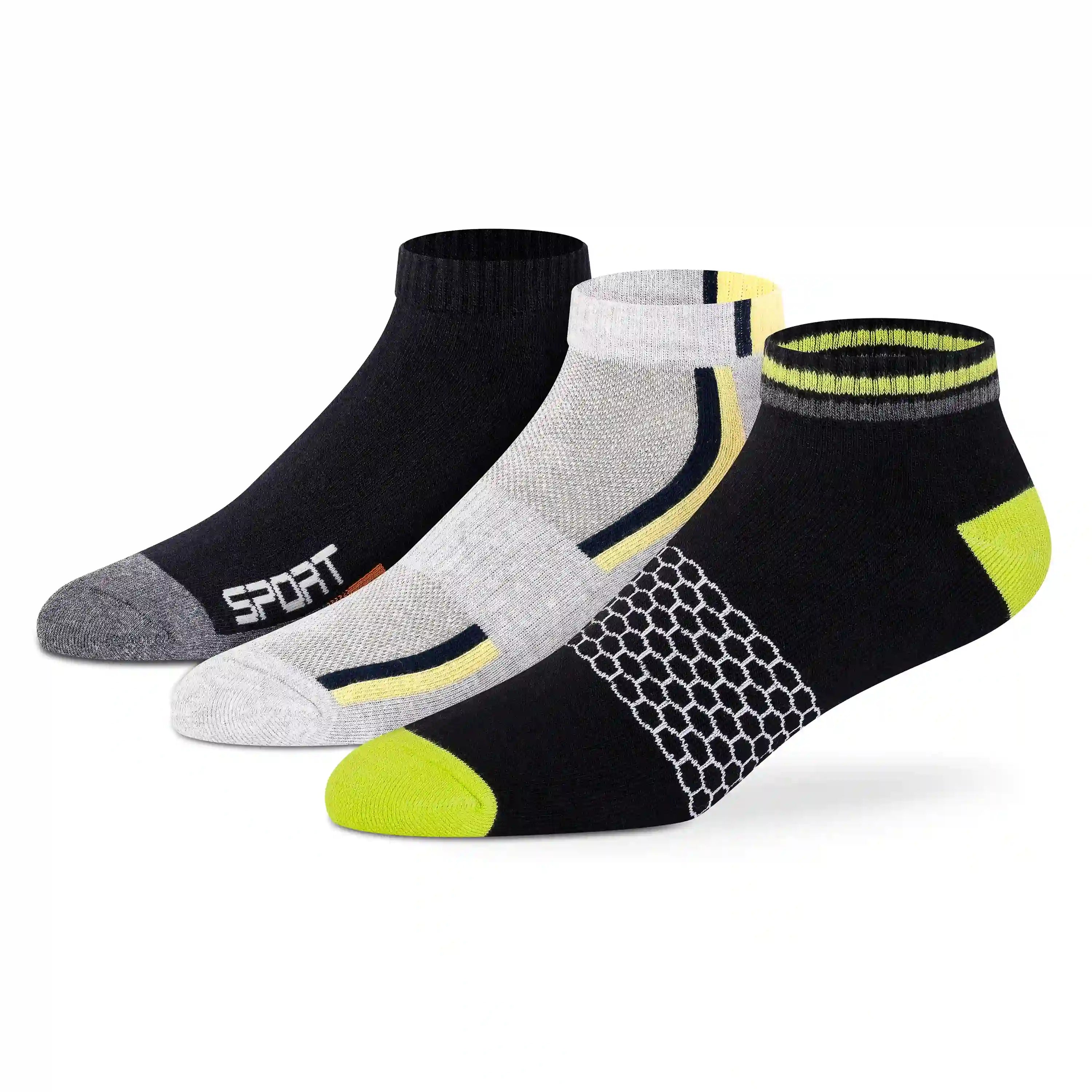 Sports Low-Cut Socks - Men (Pack of 3)