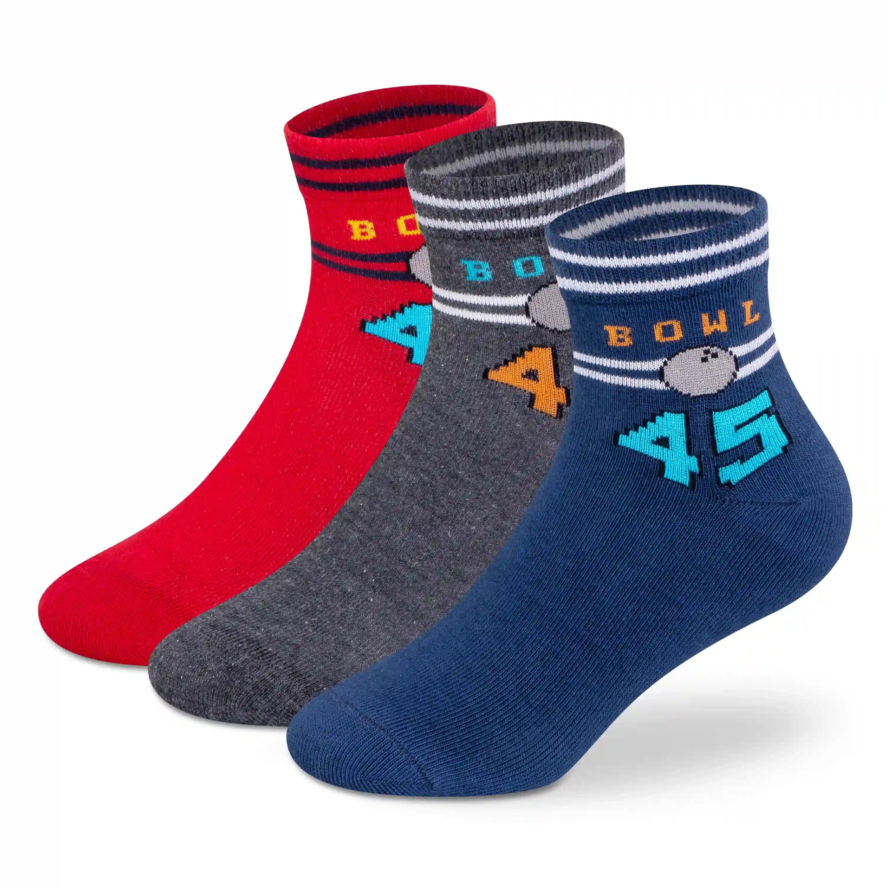 Casual Ankle Socks for Boys (Pack of 3)