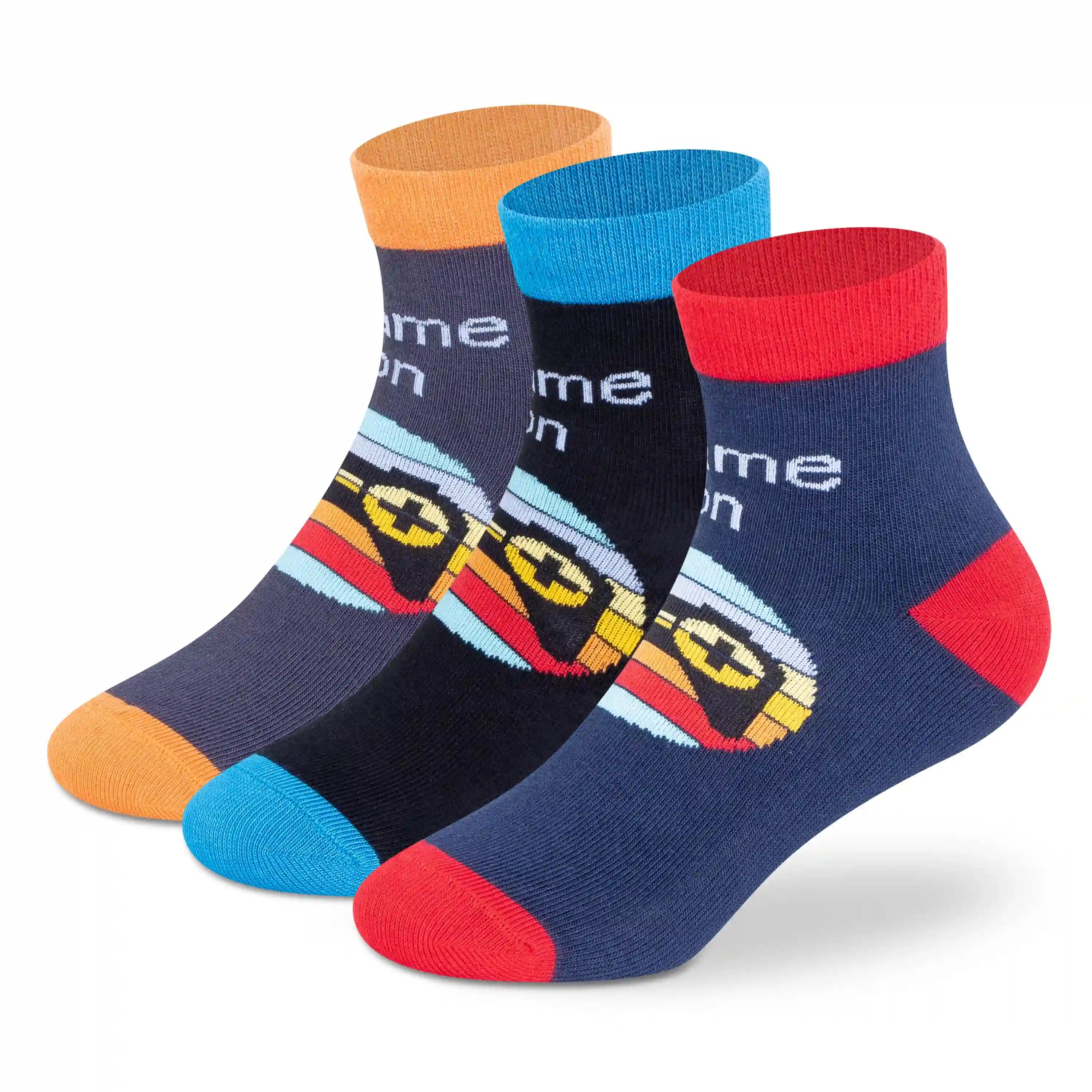 Casual Ankle Socks for Boys (Pack of 3)