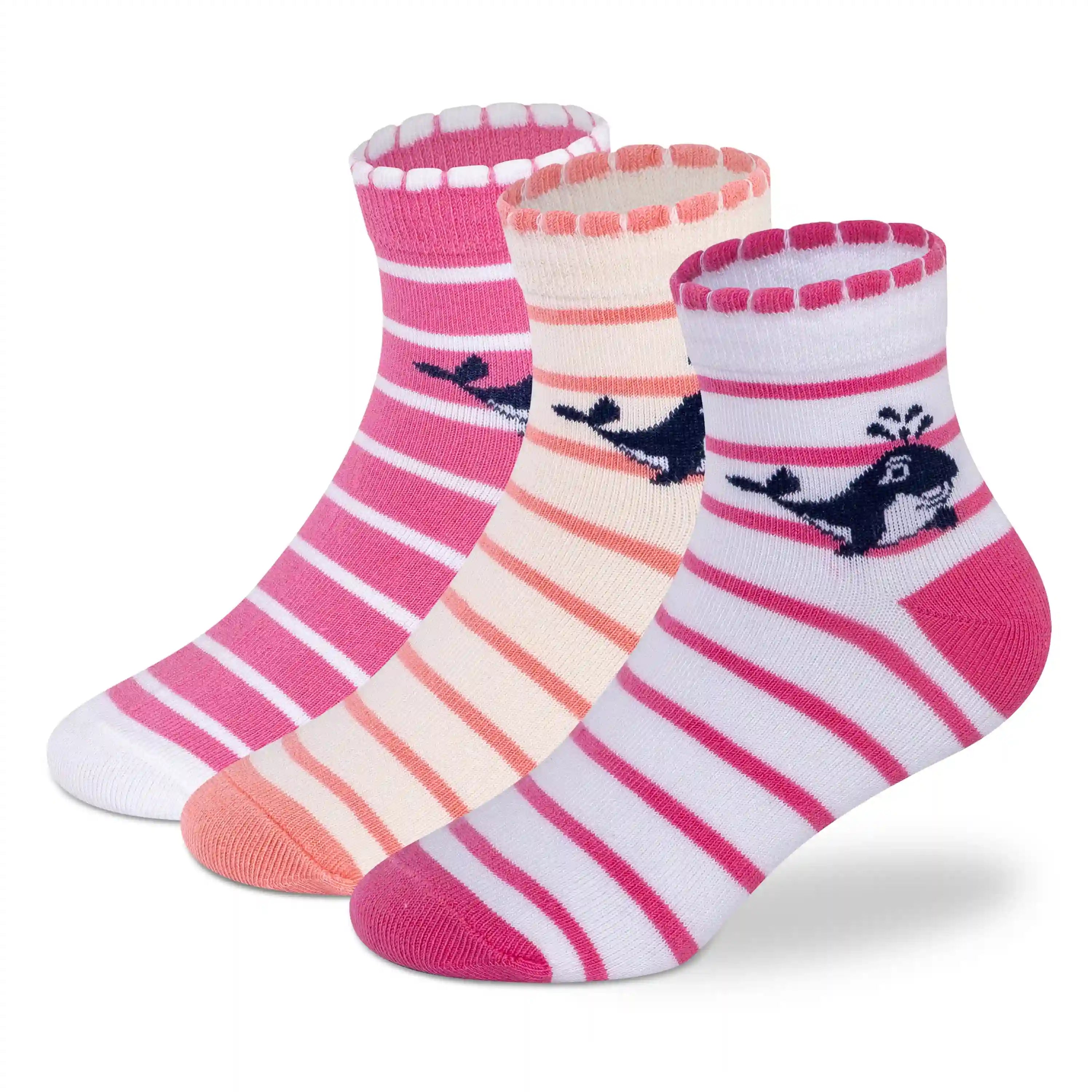 Casual Ankle Socks for girls (Pack of 3)