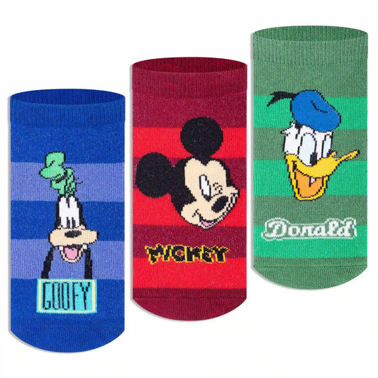 Disney Mickey & Friends Ankle Socks - Boys (Pack of 3) Supersox 3000