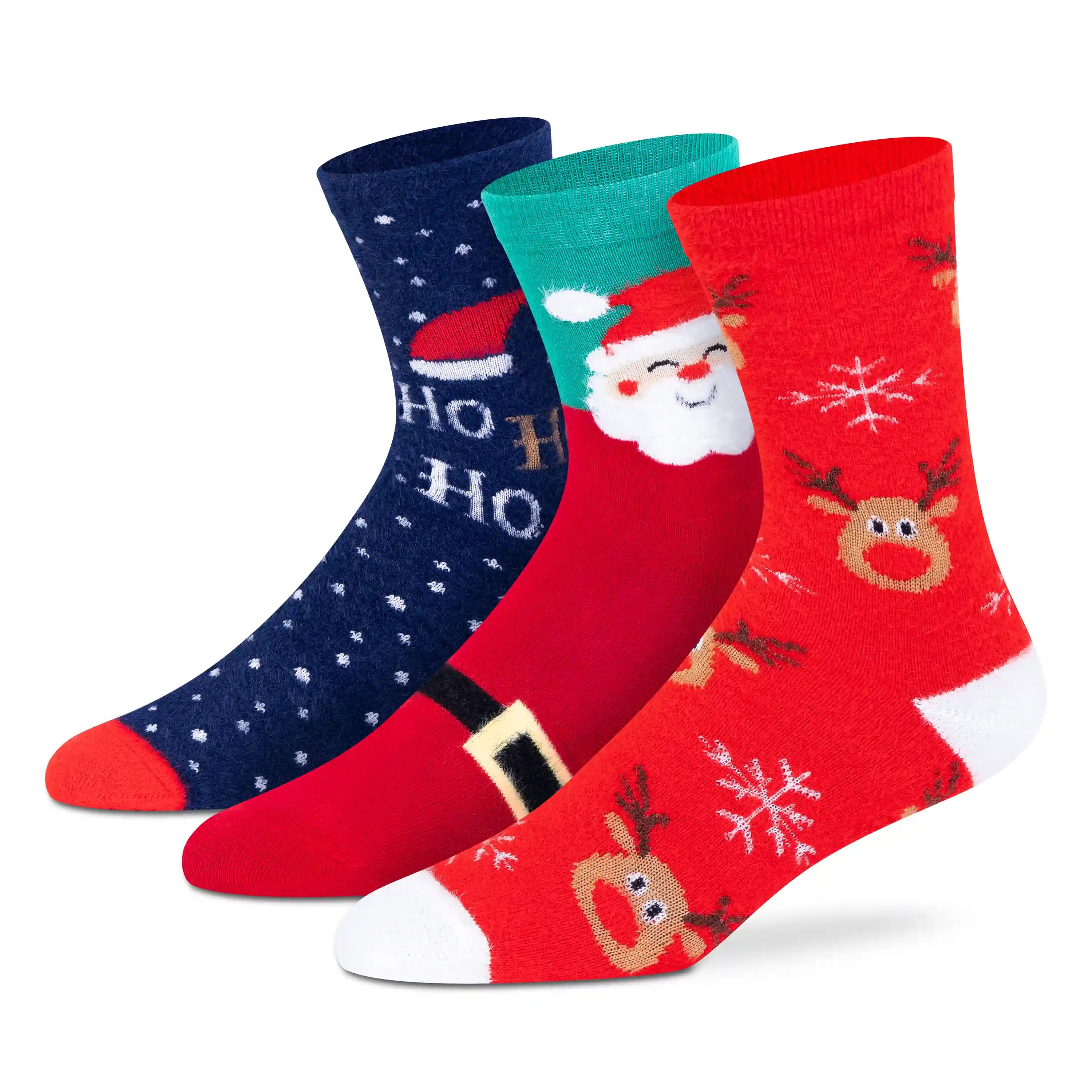 Supersox Christmas Fuzzy Socks - Women (Pack of 3) Supersox Christmas Fuzzy Socks - Women (Pack of 3)