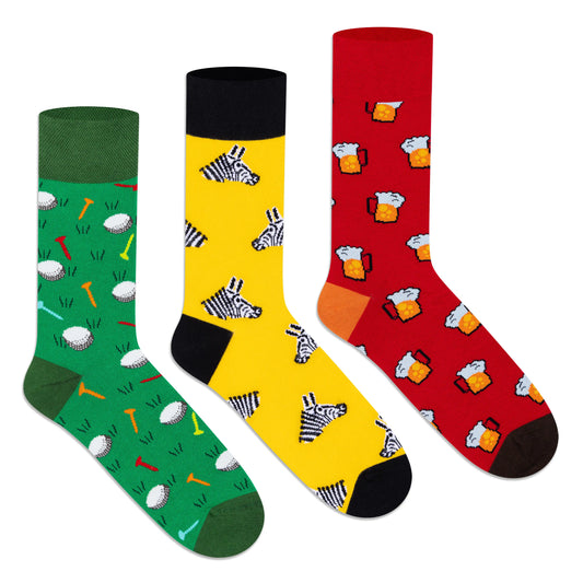 Supersox Funky Crew Socks - Unisex (Pack of 3) 5000