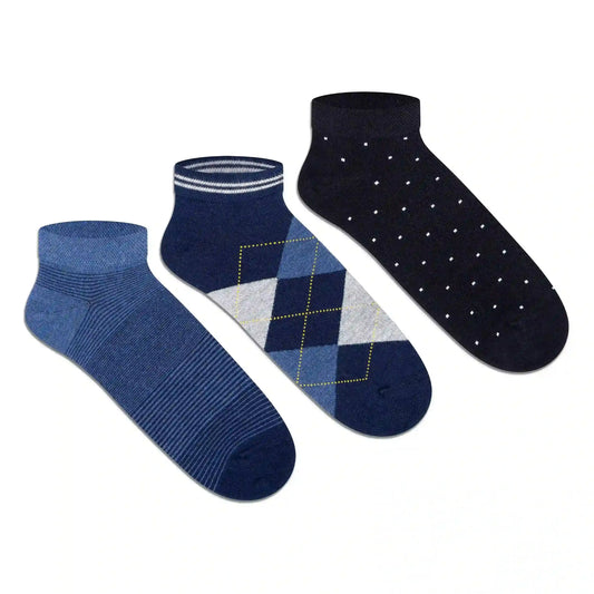 Supersox Mixed design Sneaker Socks - Men (Pack of 3) 3000