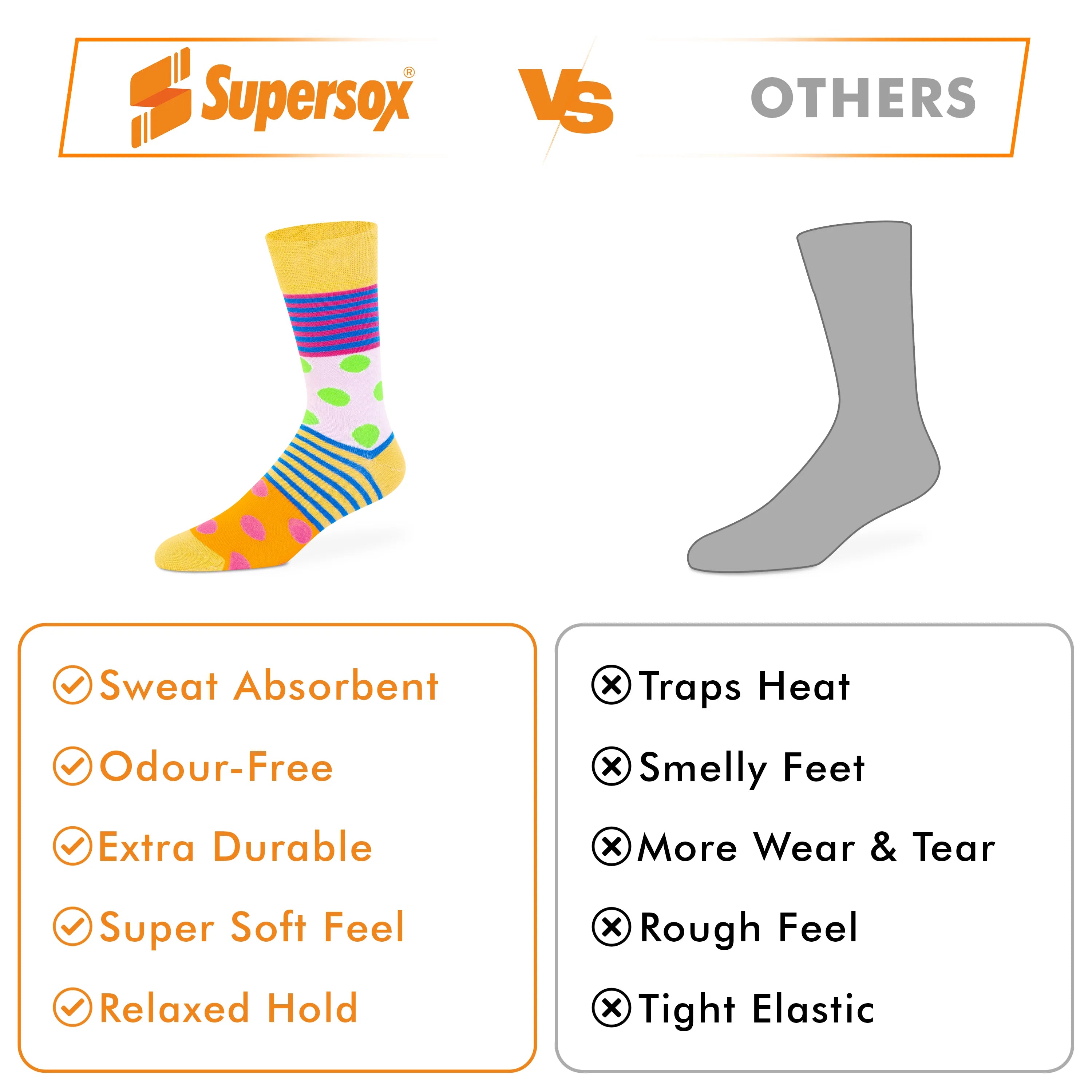 Funky Crew Socks - Unisex (Pack of 1)