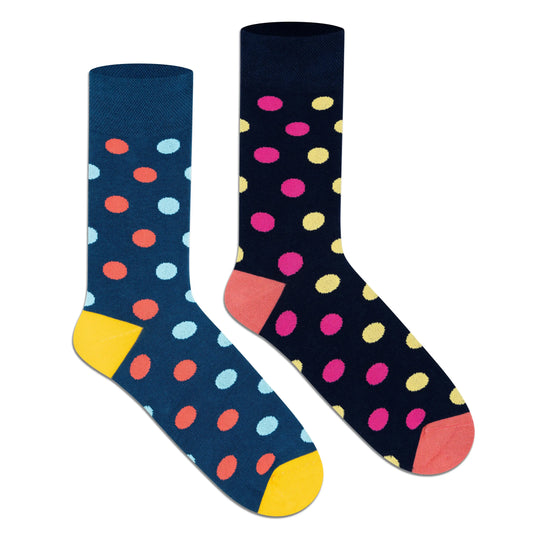 Supersox Funky Polka Crew Socks - Unisex (Pack of 2) 5000