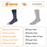Funky Polka Crew Socks - Unisex (Pack of 2)