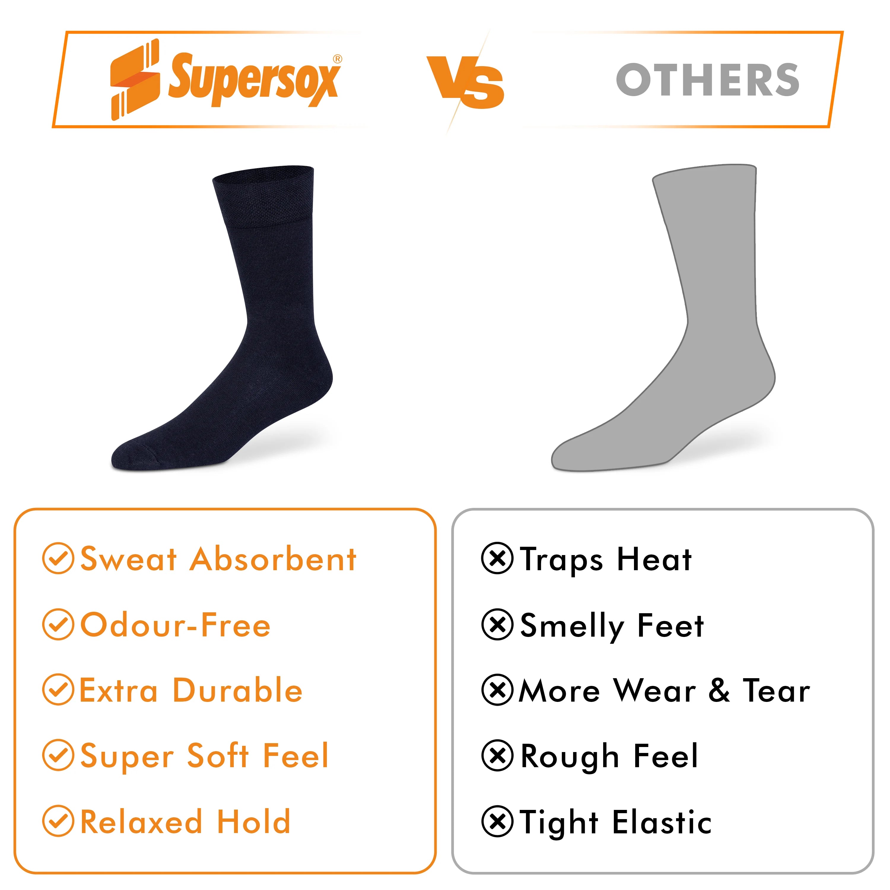 Basic Crew Socks for Men (Pack of 6)