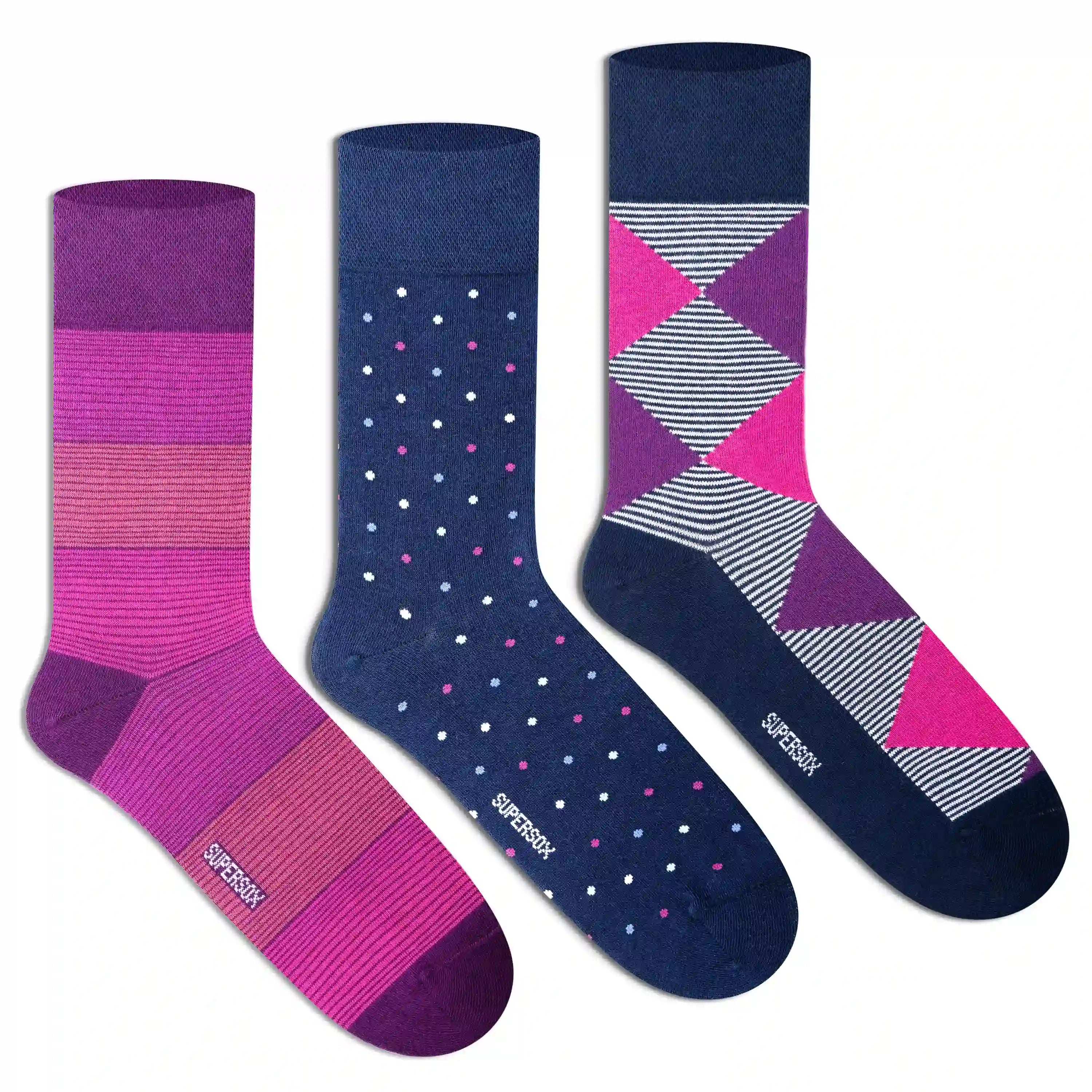 Funky Crew Socks (Unisex) - Pack of 3