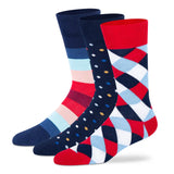 Funky Crew Socks (Unisex) - Pack of 3