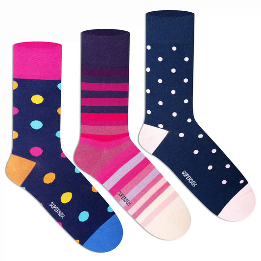 Funky Crew Socks (Unisex) - Pack of 3 3000