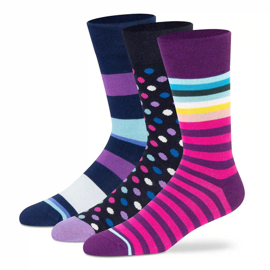 Funky Crew Socks (Unisex) - Pack of 3 3000