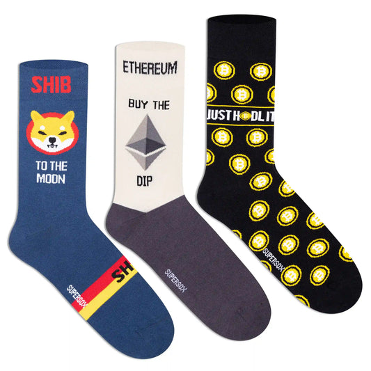 Funky Crew Socks (Unisex) - Pack of 3 3000