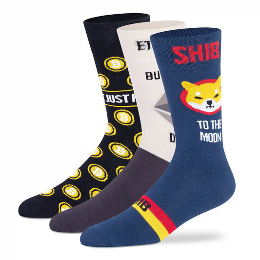Funky Crew Socks (Unisex) - Pack of 3 3000