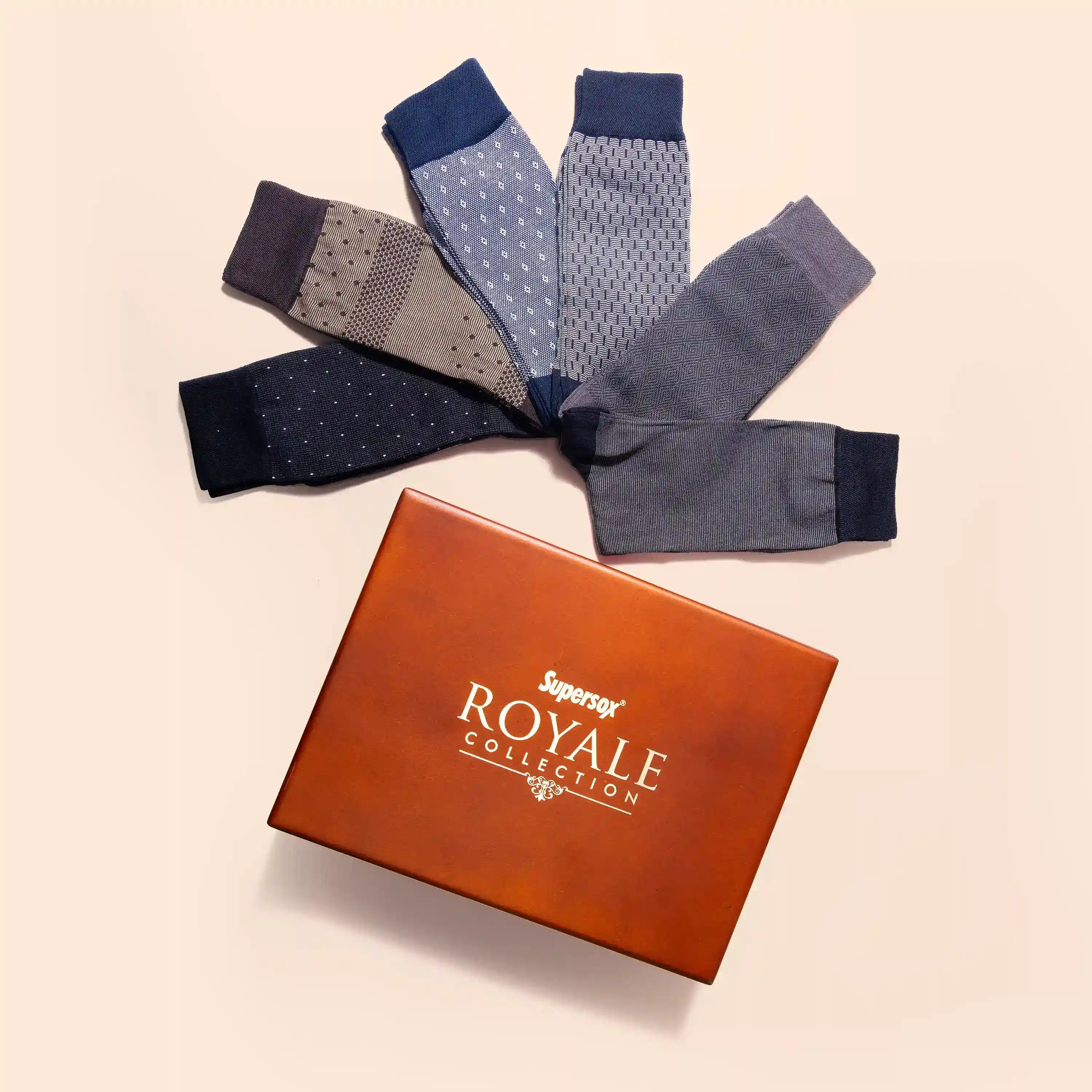 Royale Collection Gift Box - Premium Crew Socks for Men (Pack of 6)