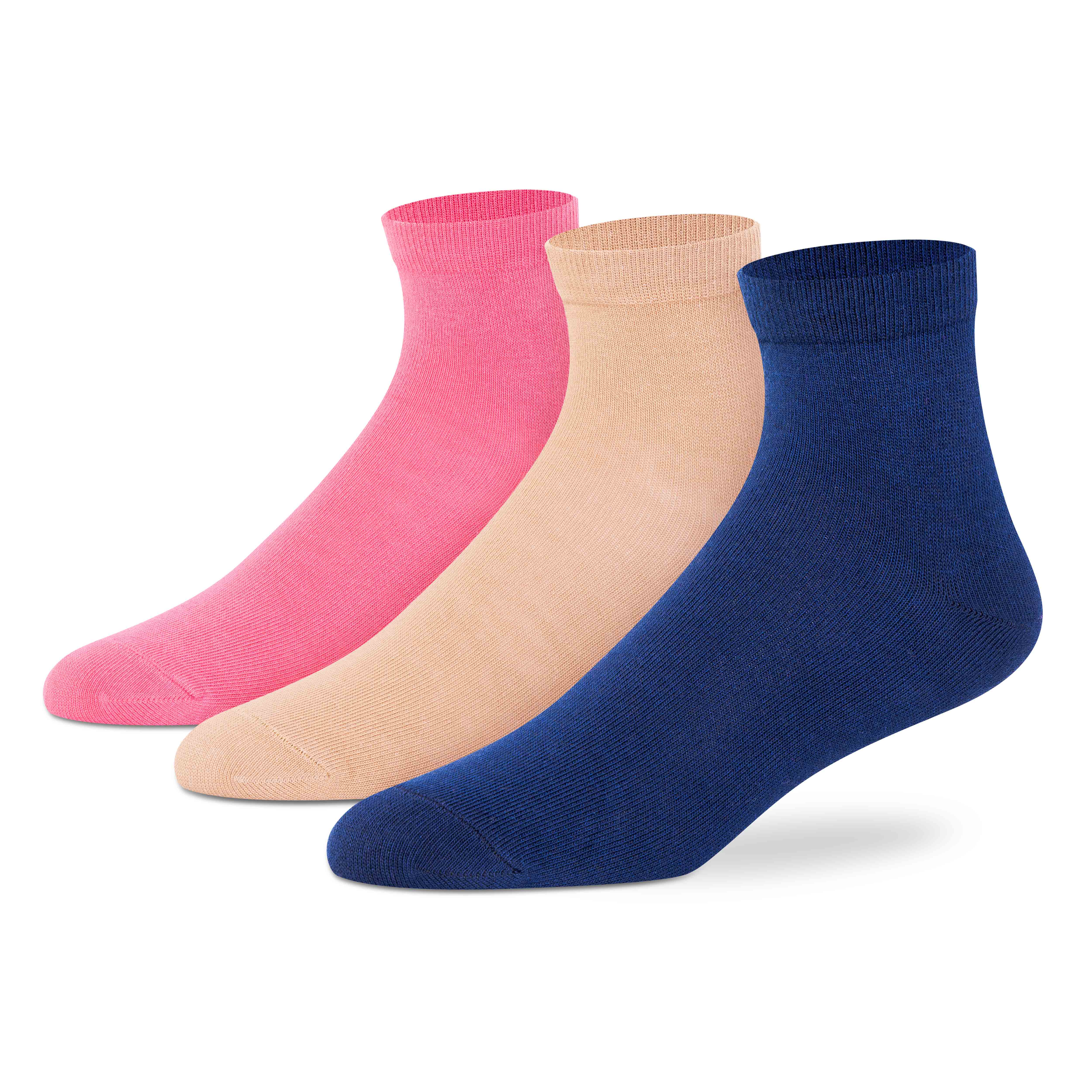 Basic Ankle Socks for Women (Pack of 3)