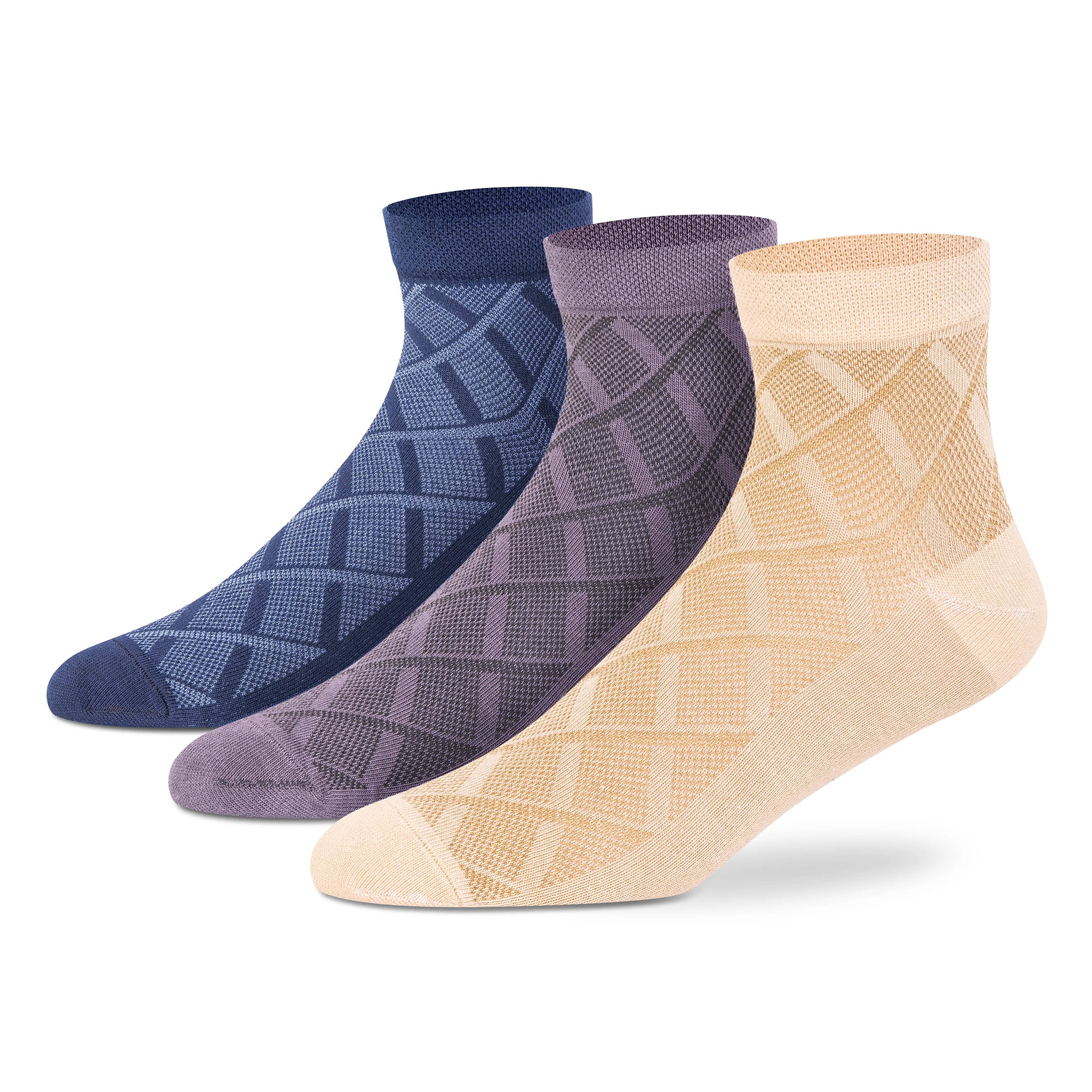 Casual Ankle Socks for Men (Pack of 3)