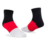 SuperSox men’s ribbed crew socks in light beige with reinforced heel and toe.
