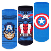 Captain America Low-Cut Socks for Men (Pack of 3)