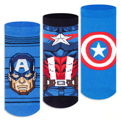 Captain America Low-Cut Socks for Men (Pack of 3)