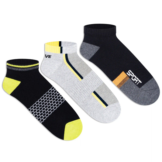 Sports Low-Cut Socks for Men (Pack of 3) 5000