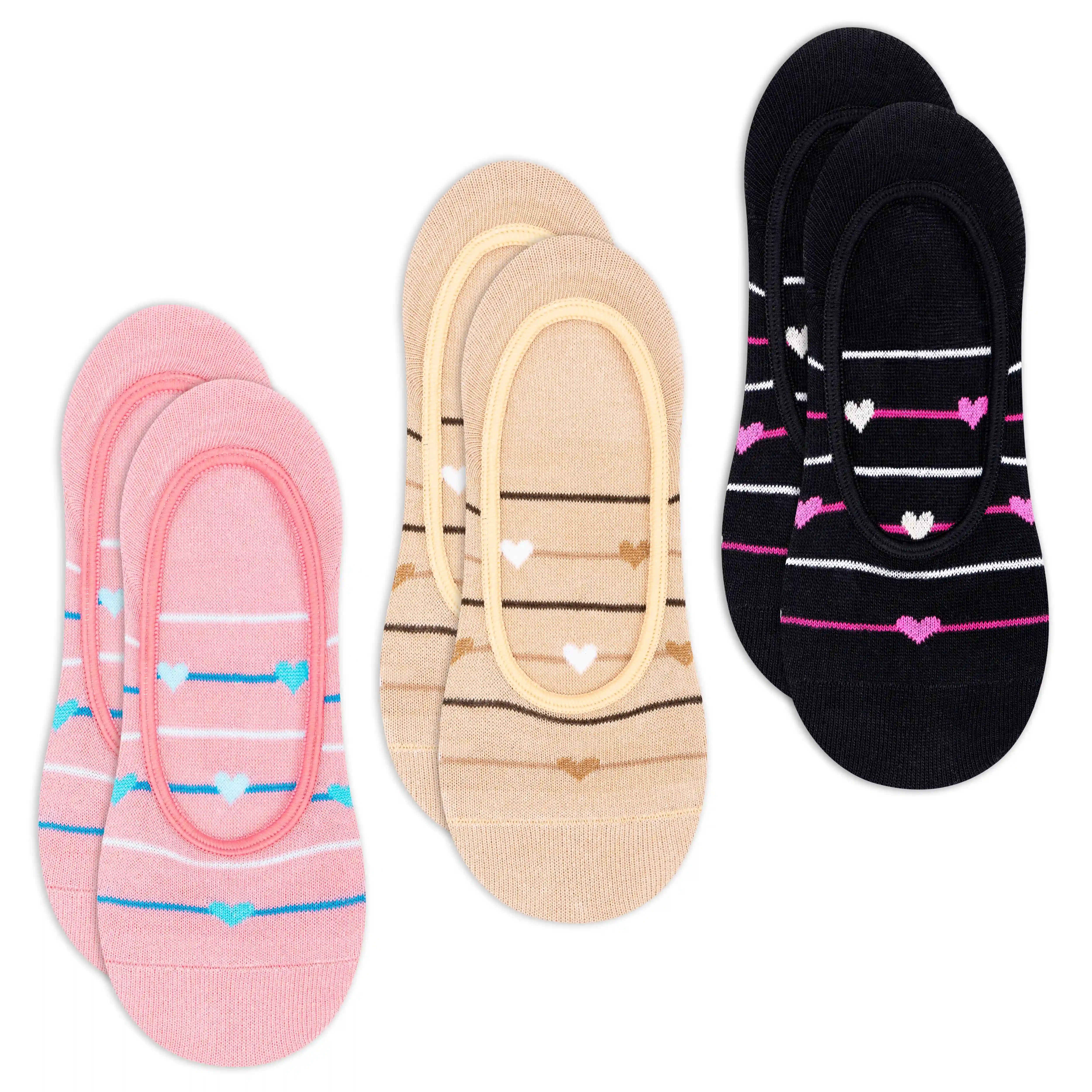 Casual No-Show Socks for Women (Pack of 3)