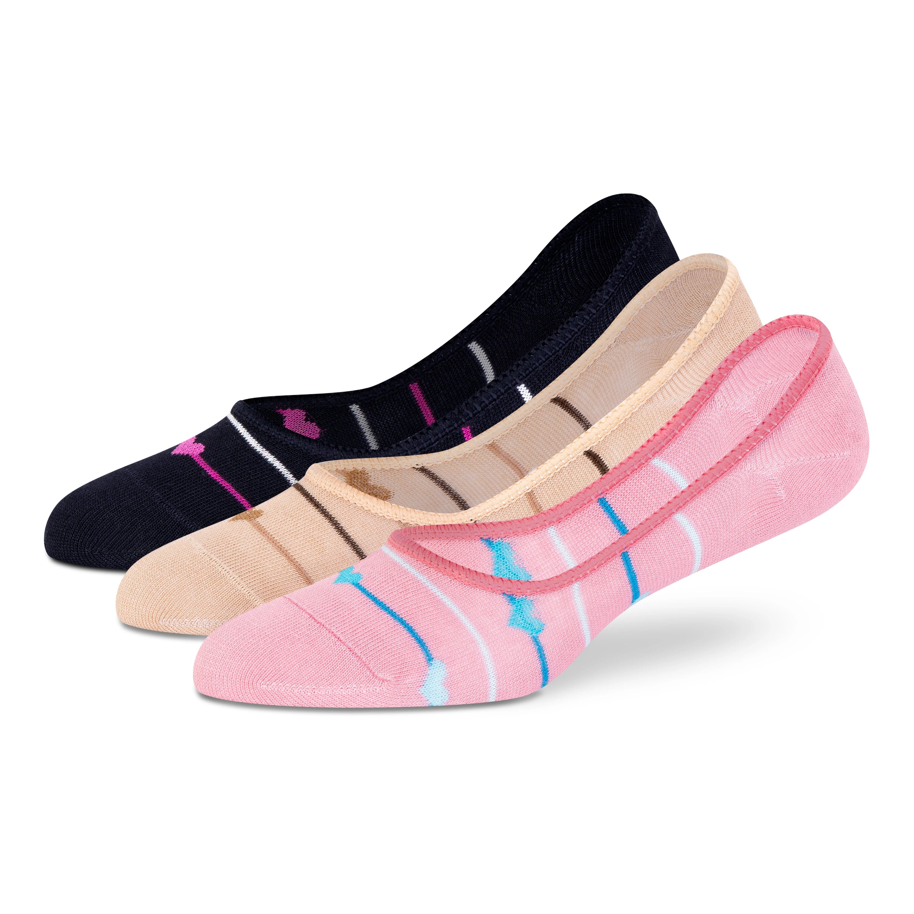 Casual No-Show Socks for Women (Pack of 3)