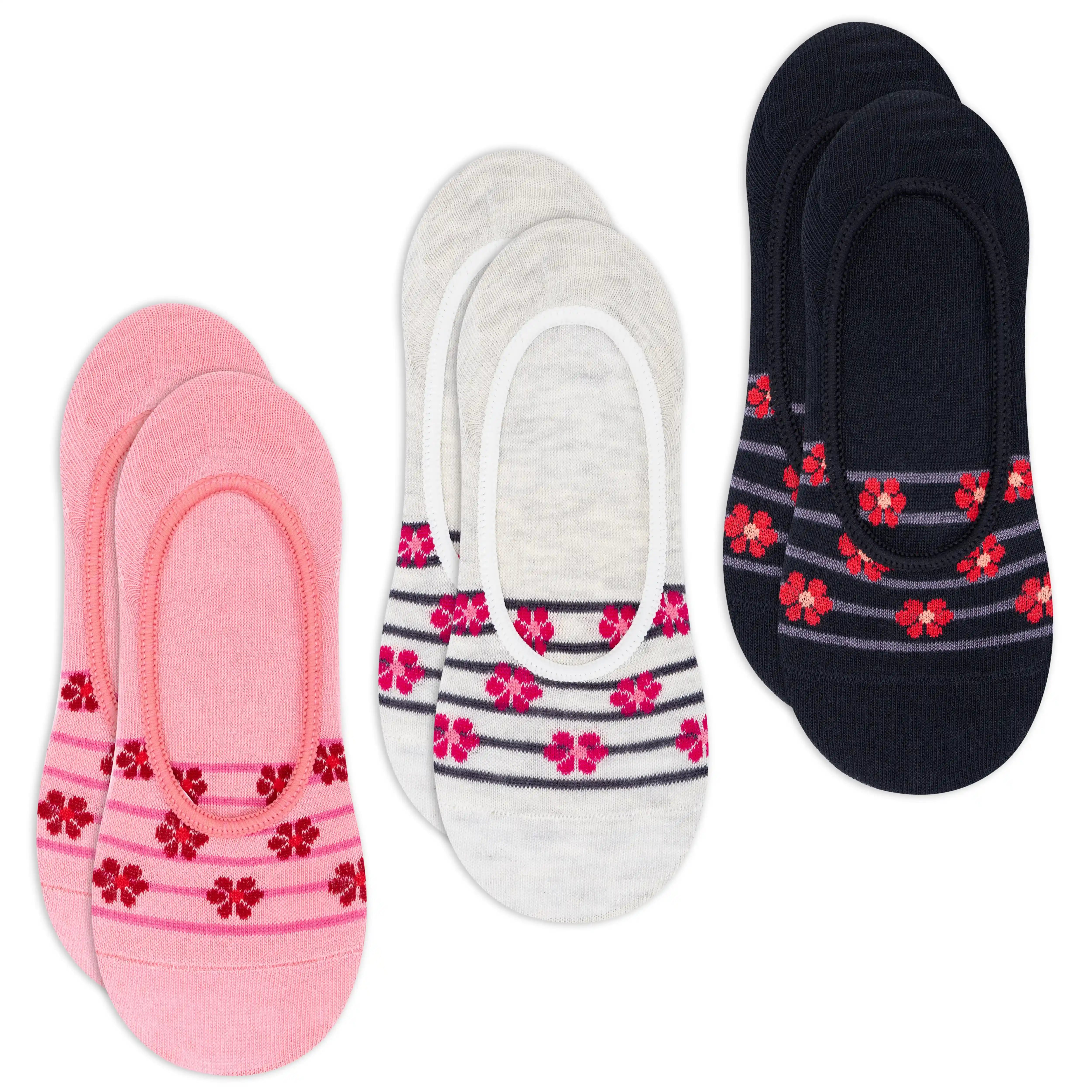 Casual No-Show Socks for Women (Pack of 3)