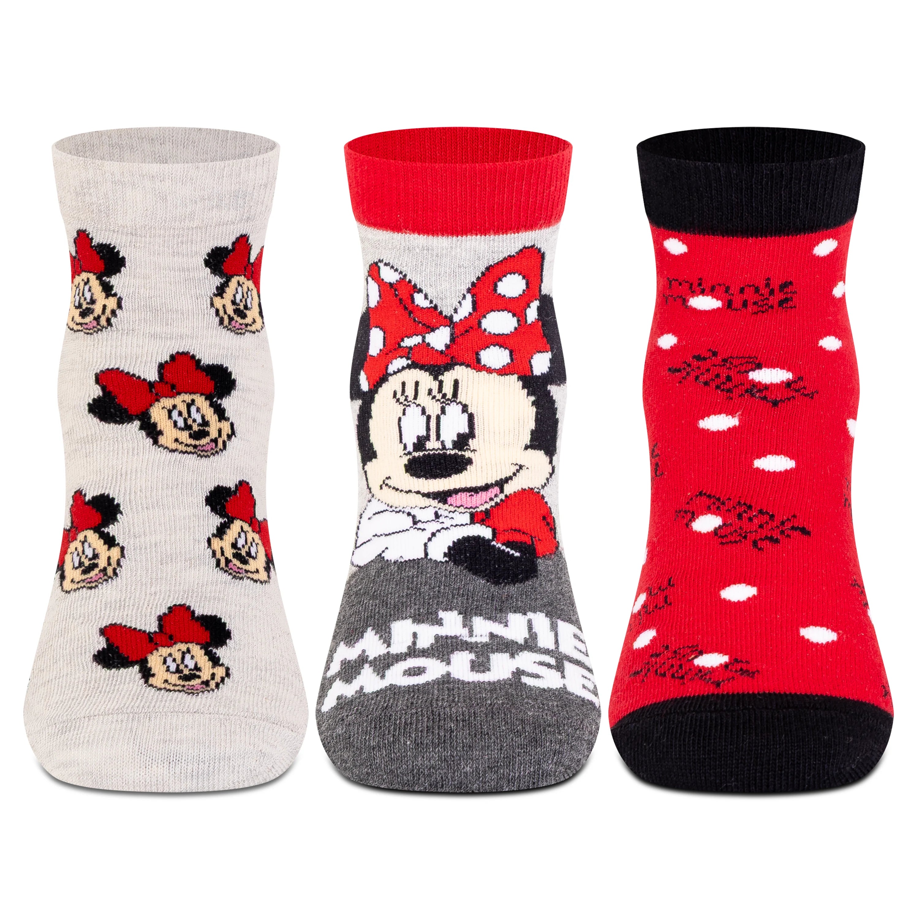 Disney Minnie Mouse Ankle Socks - Girls (Pack of 3)