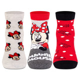 Disney Minnie Mouse Ankle Socks - Girls (Pack of 3)