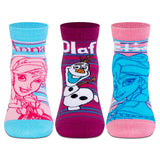 Disney Frozen Ankle Socks - Girls (Pack of 3)