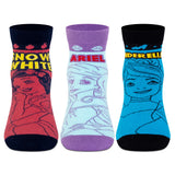 Disney Princesses Ankle Socks - Girls (Pack of 3)