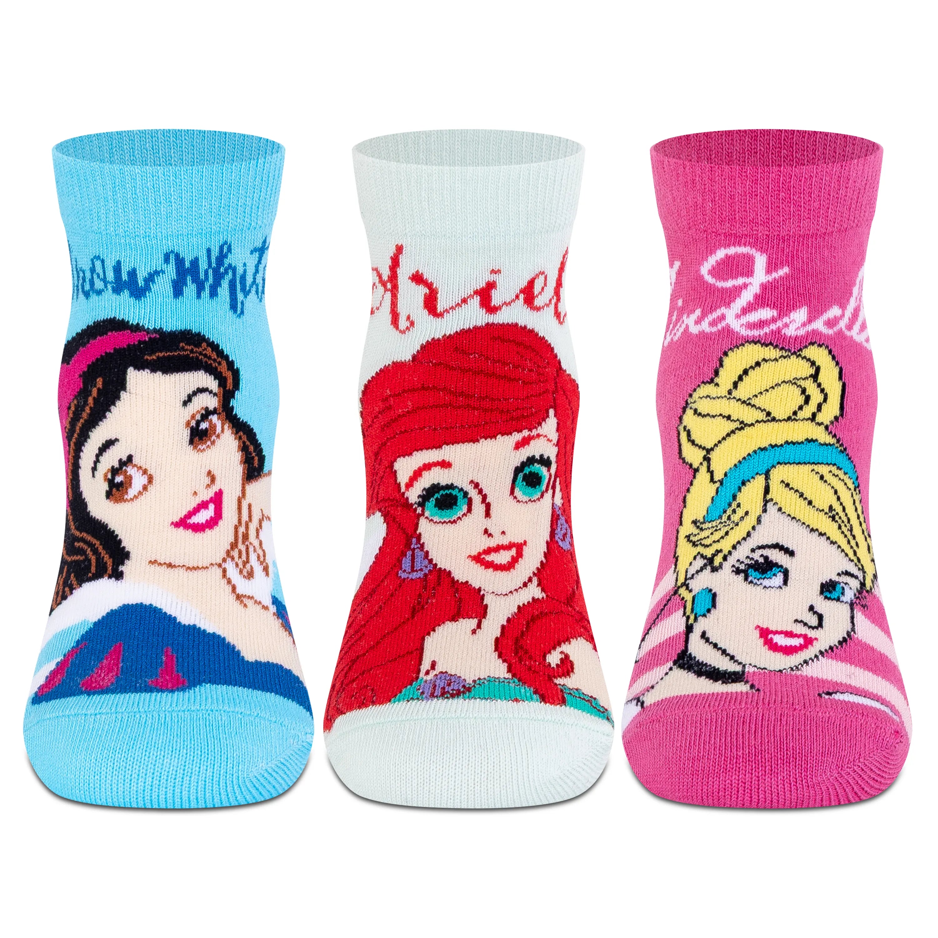 Disney Princesses Ankle Socks - Girls (Pack of 3)