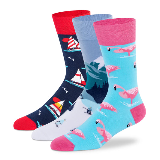 Supersox Funky Crew Socks - Unisex (Pack of 3) 3000