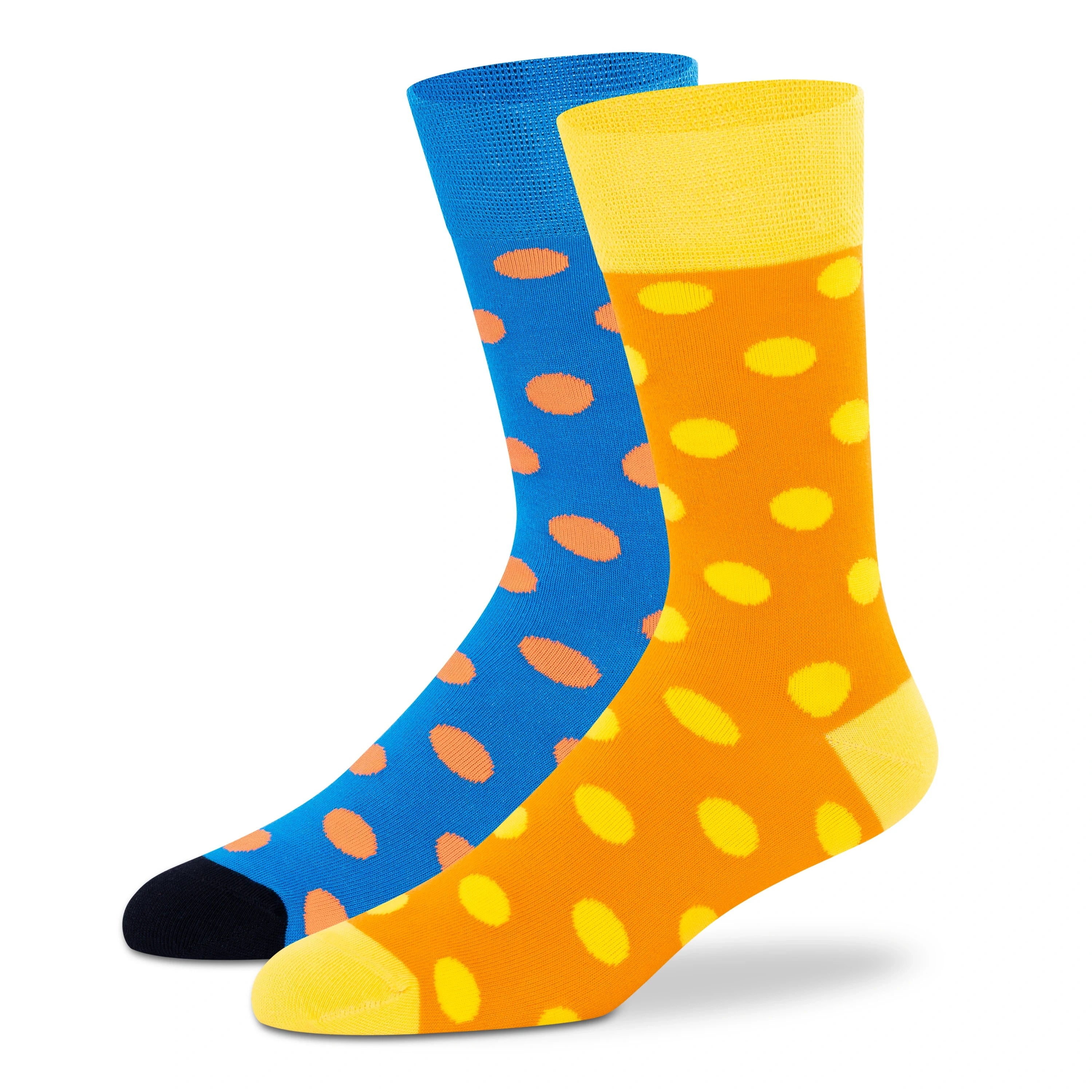 Supersox Funky Polka Crew Socks - Unisex (Pack of 2)