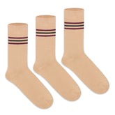 SuperSox women’s patterned sock with contrast heel and toe details.