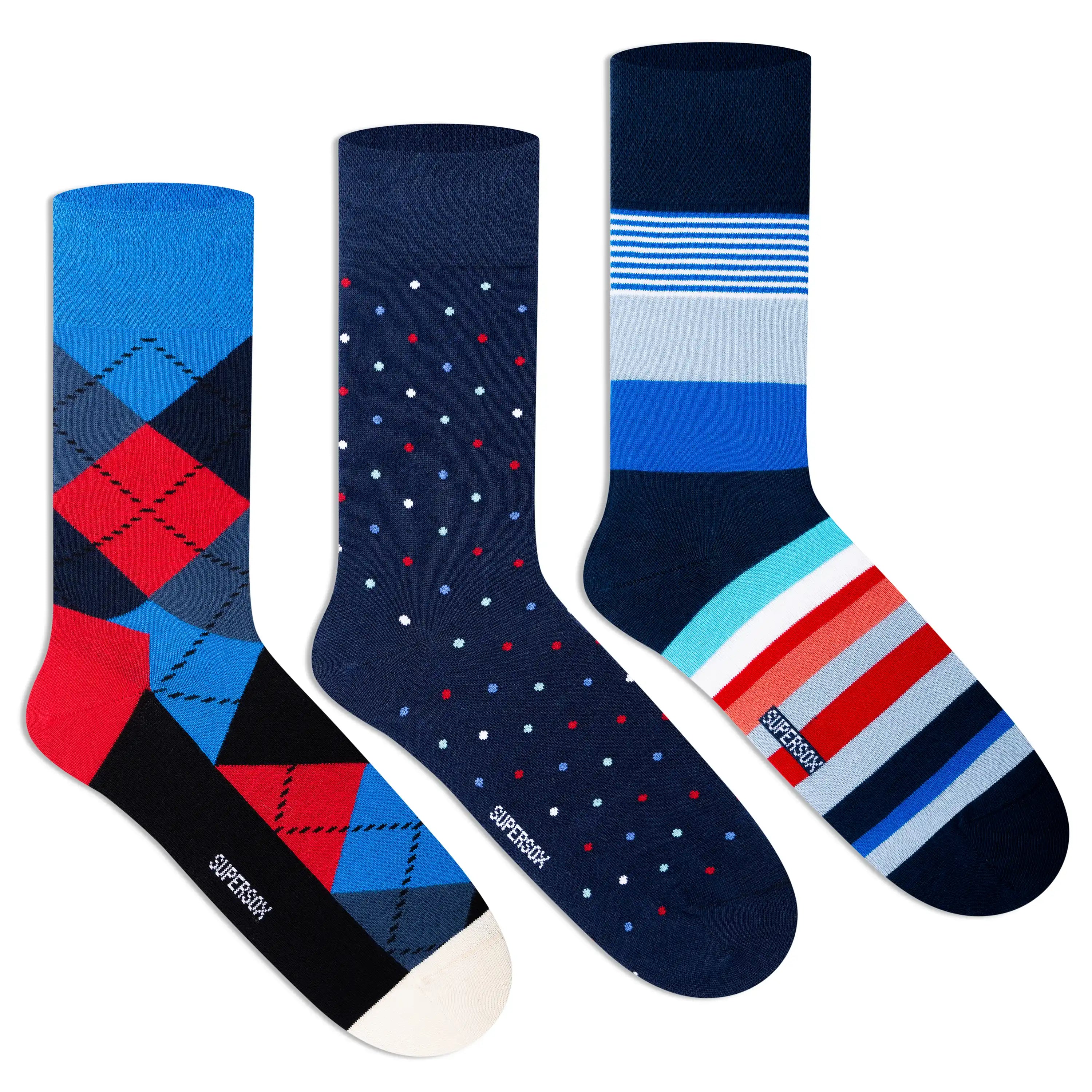 Funky Crew Socks (Unisex) - Pack of 3