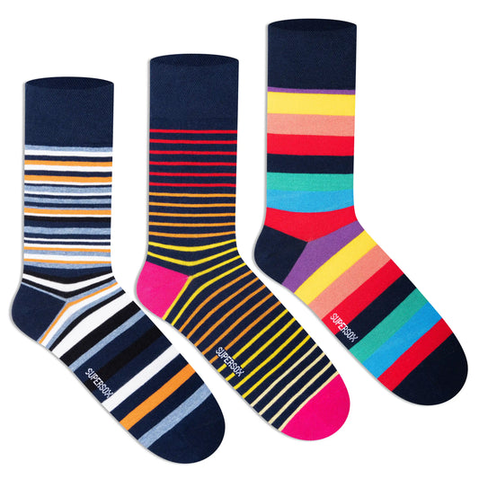 Funky Crew Socks (Unisex) - Pack of 3 3000