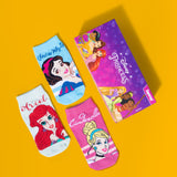 Princesses Ankle Socks for Girls (Pack of 3)