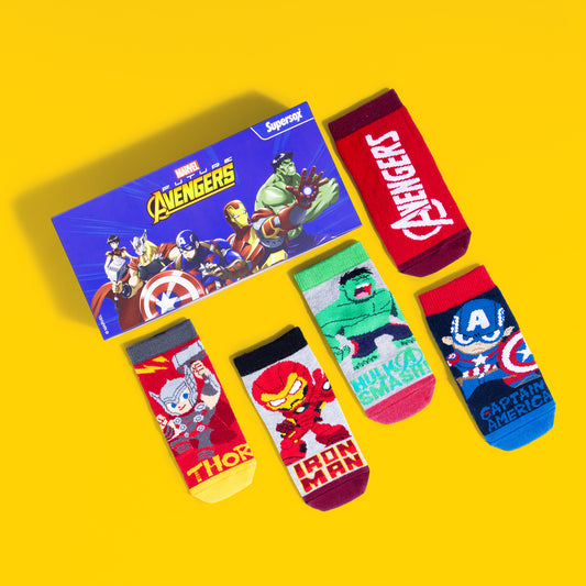 Avengers Ankle Socks for Boys (Pack of 5)