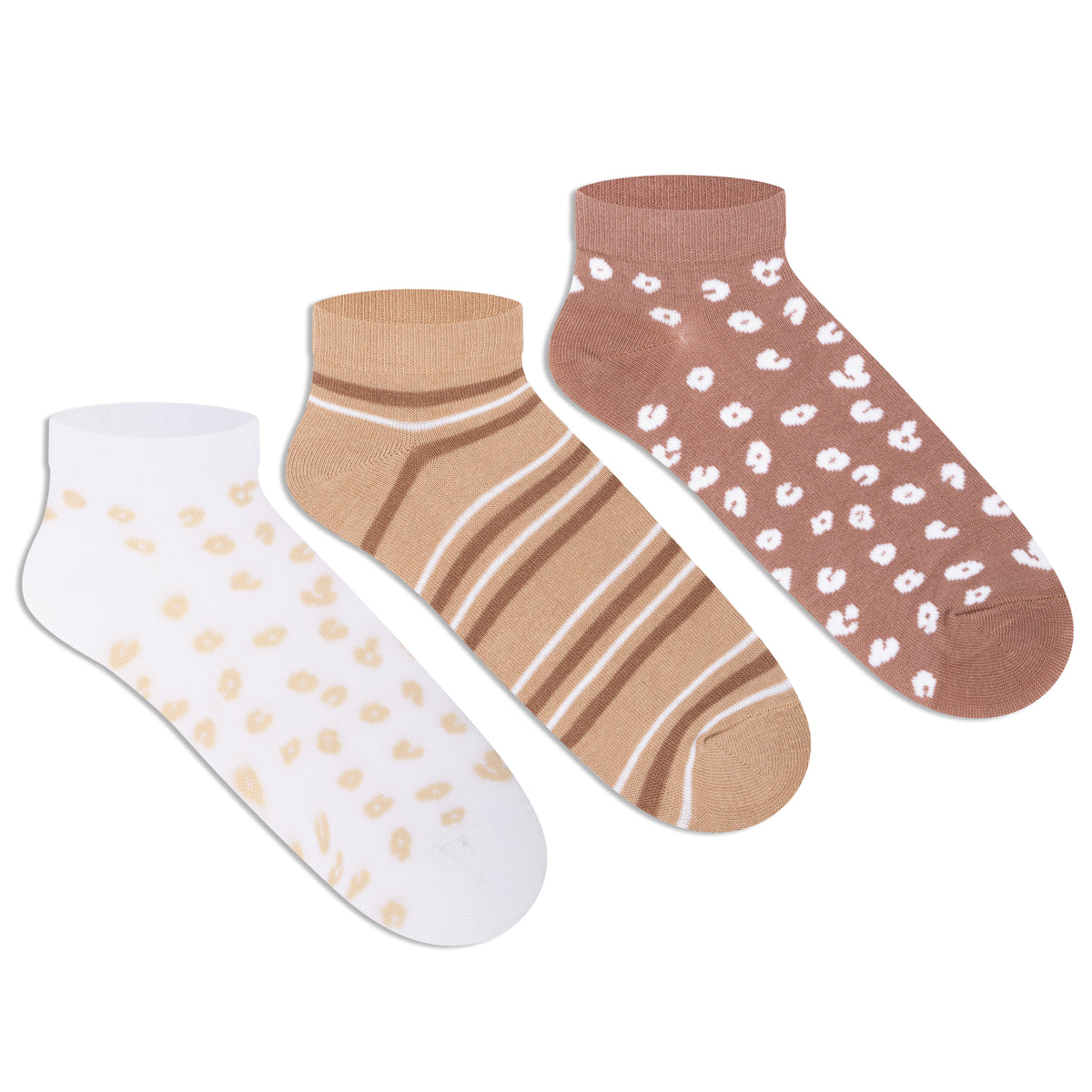 Casual Low-Cut Socks for Women (Pack of 3)