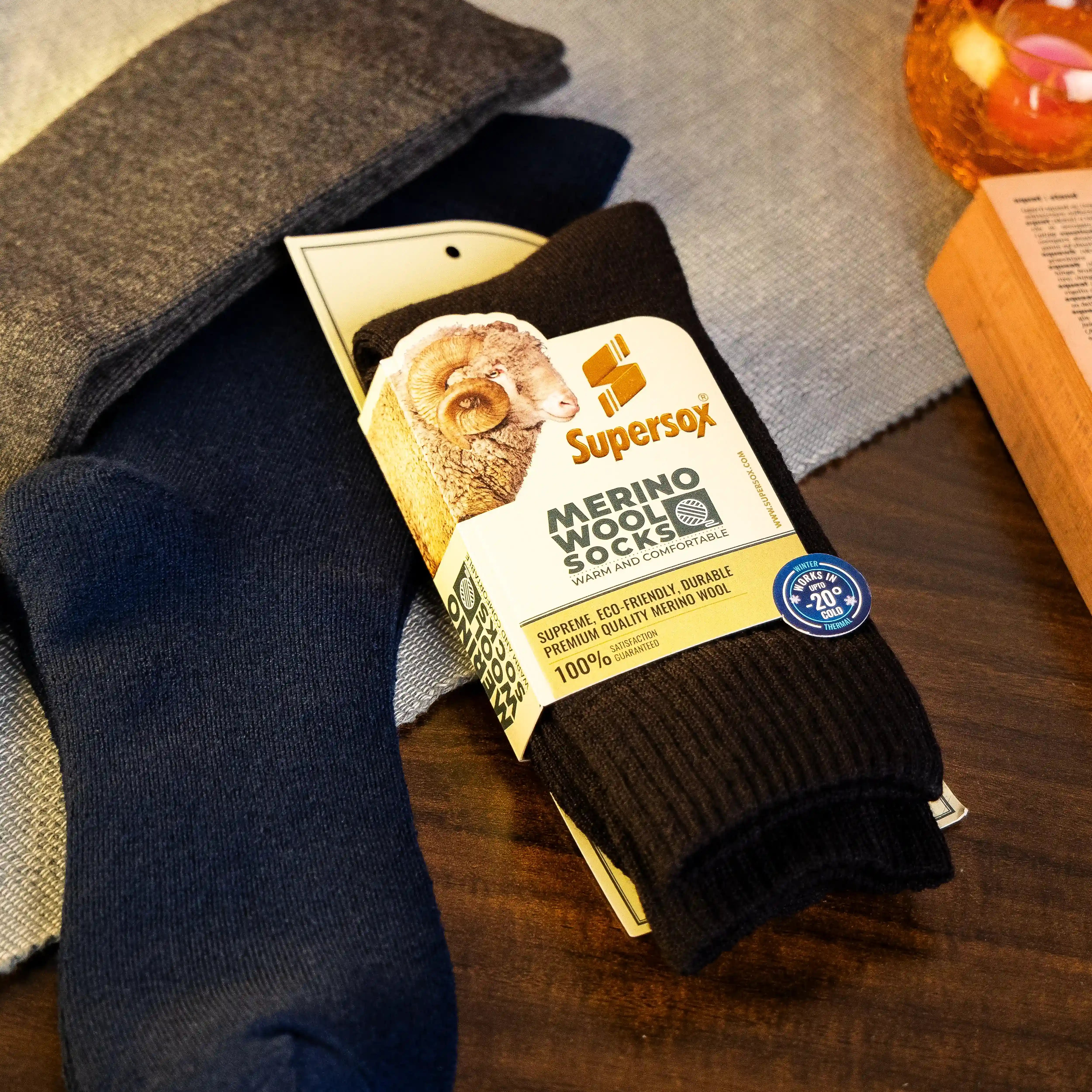 Supersox Merino Wool Winter Socks - Men (Pack of 1)