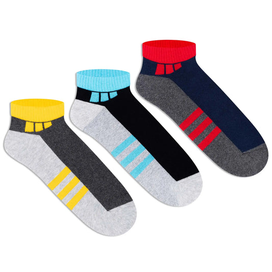 Sports Low-Cut Socks for Men (Pack of 3)