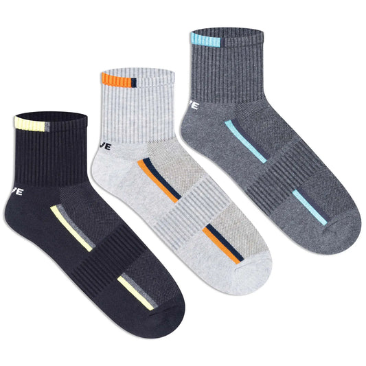 Sports Ankle Socks for Men (Pack of 3)